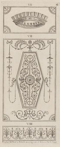 Panels of Ornament, nos. VII–VIIII, plate 4 from 