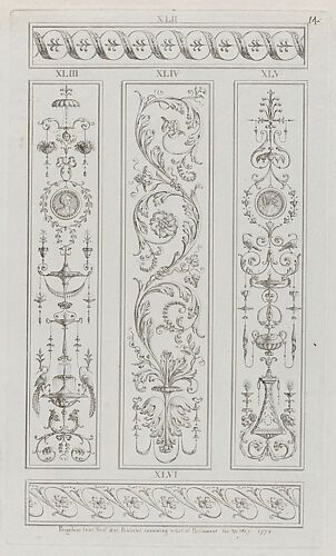 Panels of Ornament, nos. XLII-XLVI, plate 14 from 