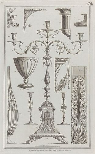 Candelabra, Vessels and Ornament, nos. 358–369, plate 54 from 