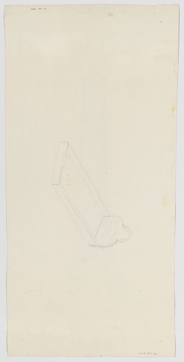 Draped Obelisk Grave Monument for "Holme", No. 933 (recto); Sketch of a grave (verso), Alexander Maxwell (American, active 1838–80), Ink and wash over graphite (recto); graphite (verso)