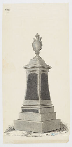 Grave Monument, Pillar Topped with a Vase, No. 911