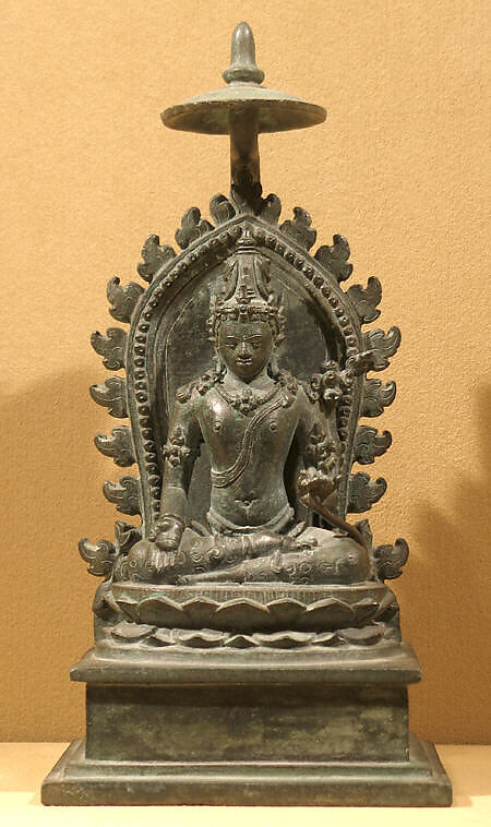 Seated Bodhisattva Maitreya, the Buddha of the Future, Bronze, Indonesia (Java) 