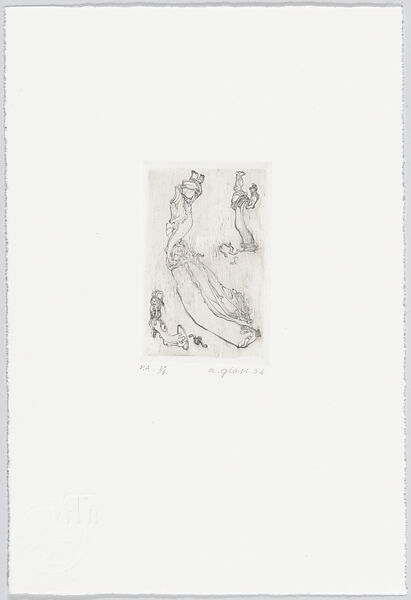 A group of eight untitled drypoints of different abstract and biomorphic forms, Alan Glass (Canadian, active Mexico,1932–2023 Mexico City), Drypoint