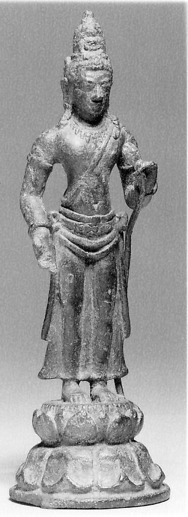 Standing Bodhisattva on Tall Base, Bronze, Indonesia (Java) 