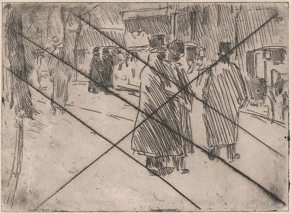 Madison Square, Childe Hassam (American, Dorchester, Massachusetts 1859–1935 East Hampton, New York), Etching; proof from cancelled plate 