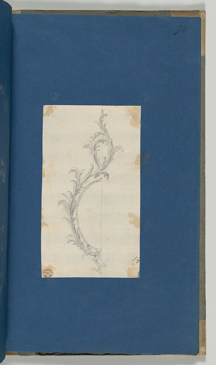 Pier Glass Frame, in Chippendale Drawings, Vol. I, Thomas Chippendale (British, baptised Otley, West Yorkshire 1718–1779 London), Graphite