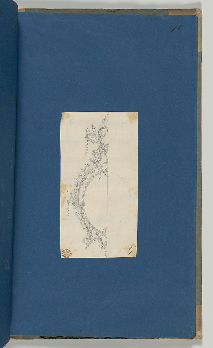 Pier Glass Frame, in Chippendale Drawings, Vol. I, Thomas Chippendale (British, baptised Otley, West Yorkshire 1718–1779 London), Graphite