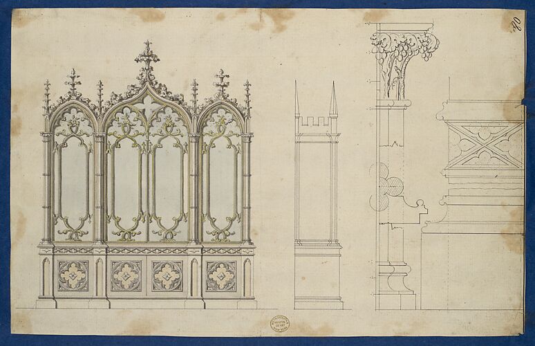 Gothic Bookcase, from Chippendale Drawings, Vol. II