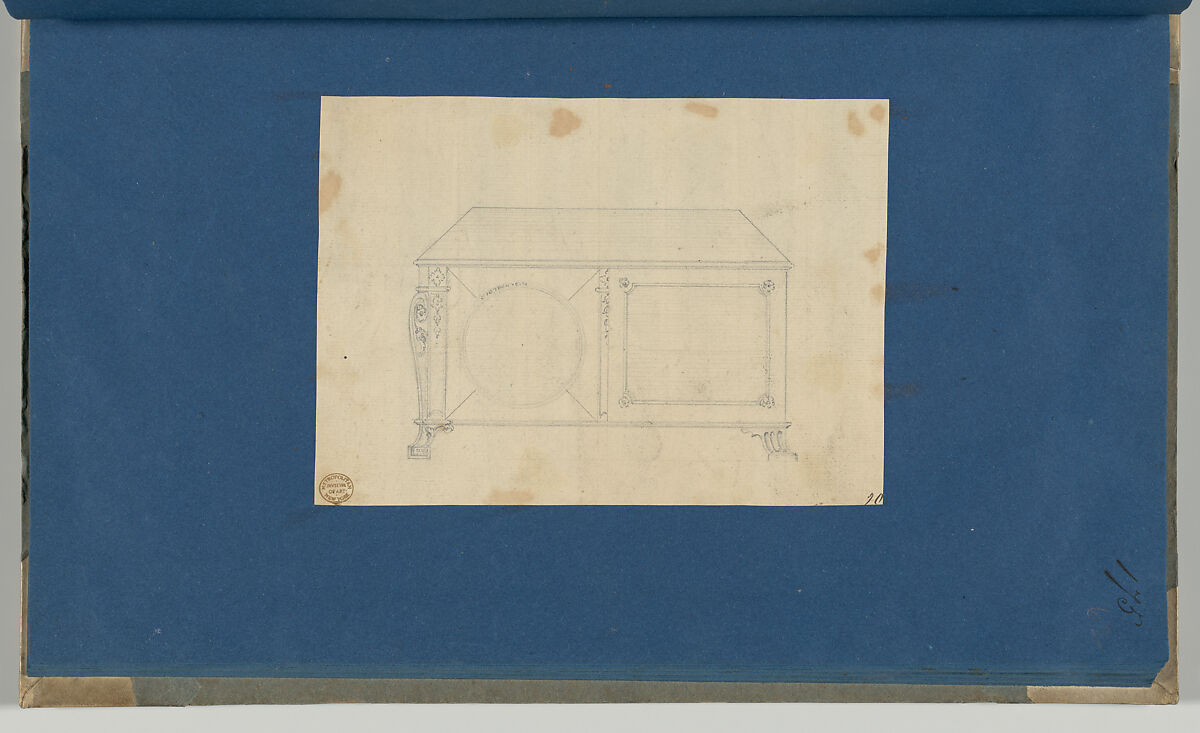 French Commode, from Chippendale Drawings, Vol. II, Thomas Chippendale (British, baptised Otley, West Yorkshire 1718–1779 London), Graphite
