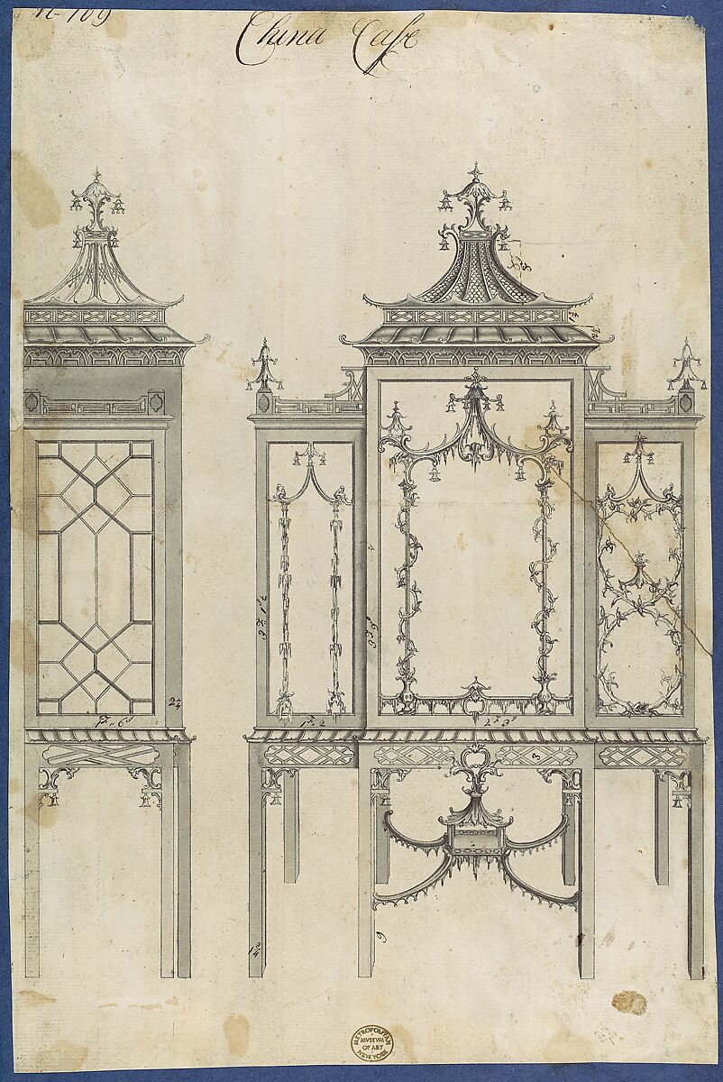 China Case, from Chippendale Drawings, Vol. II