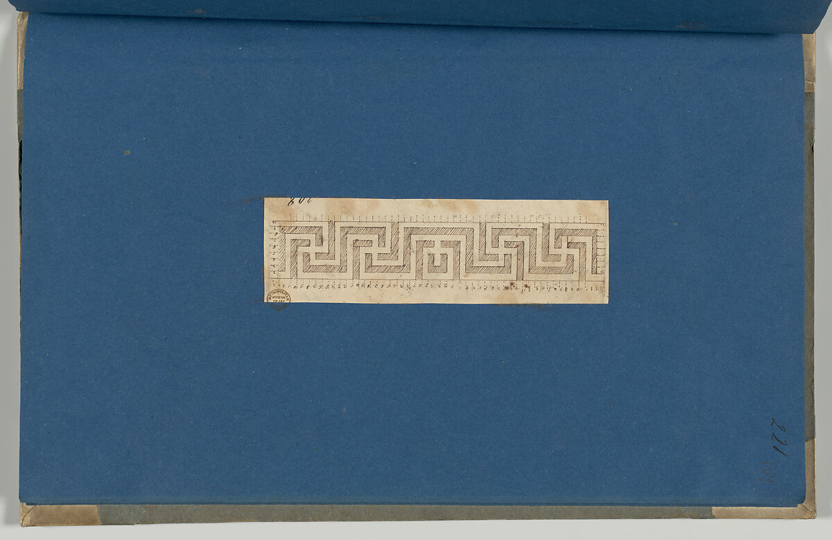 Fret, from Chippendale Drawings, Vol. II, Thomas Chippendale (British, baptised Otley, West Yorkshire 1718–1779 London), Brown ink