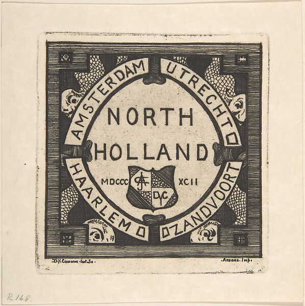 Catalogue Cover of Annan's Exhibition of the North Holland Set, Sir David Young Cameron (British, Glasgow, Scotland 1865–1945 Perth, Scotland), Etching; only state 