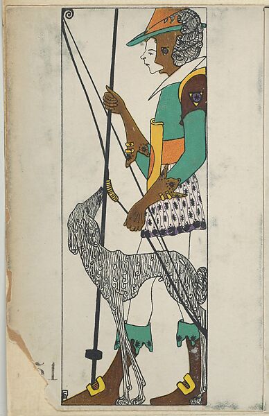 Hunter with Dog (Jäger mit Hund), Anonymous, Austrian, Viennese, 20th century, Color lithograph 