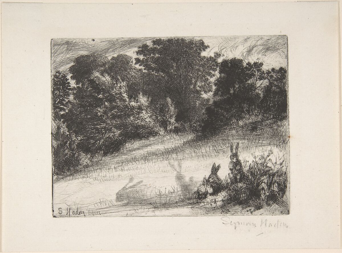 Combe Bottom, Sir Francis Seymour Haden (British, London 1818–1910 Bramdean, Hampshire), Etching and drypoint; first state of three (Harrington); tenth state of sixteen (Schneiderman) 