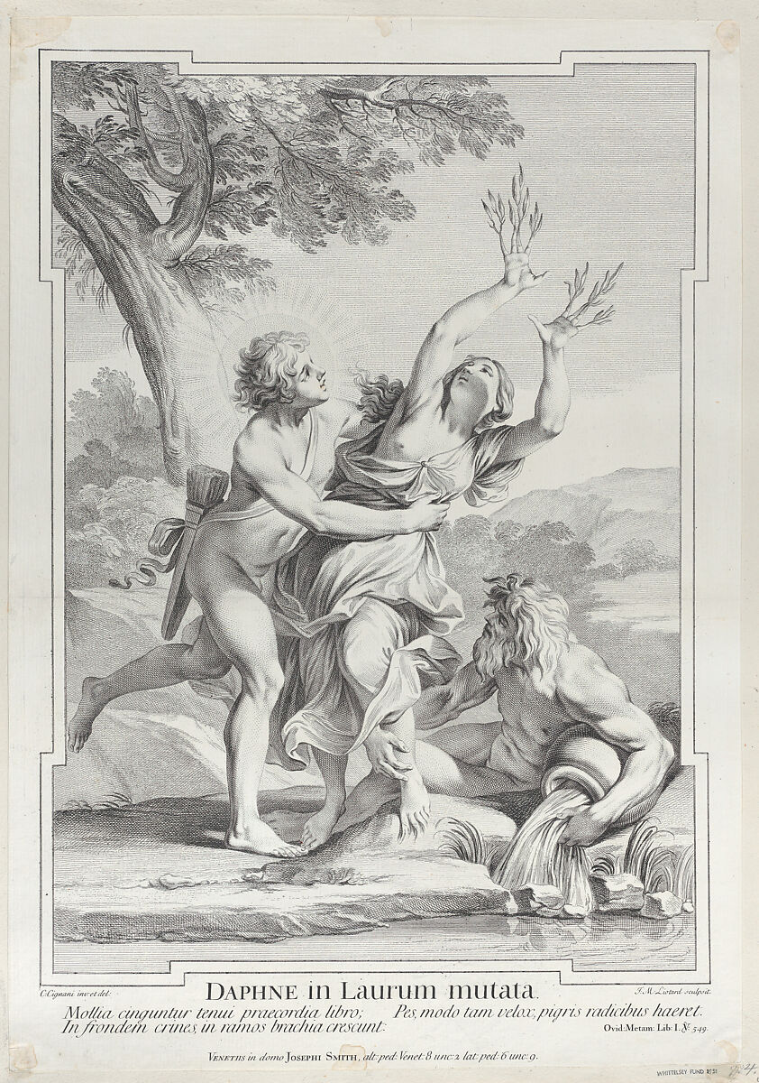 Apollo and Daphne, Jean Michel Liotard (Swiss, Geneva 1702–1796 Geneva), Etching and engraving 