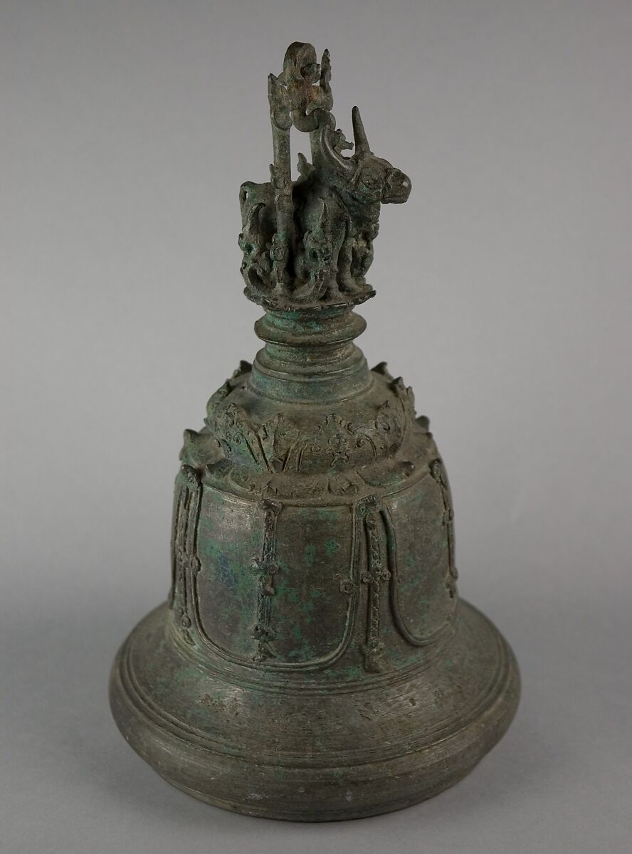 Bell with Bull with Chain, Bronze, Indonesia (Java)