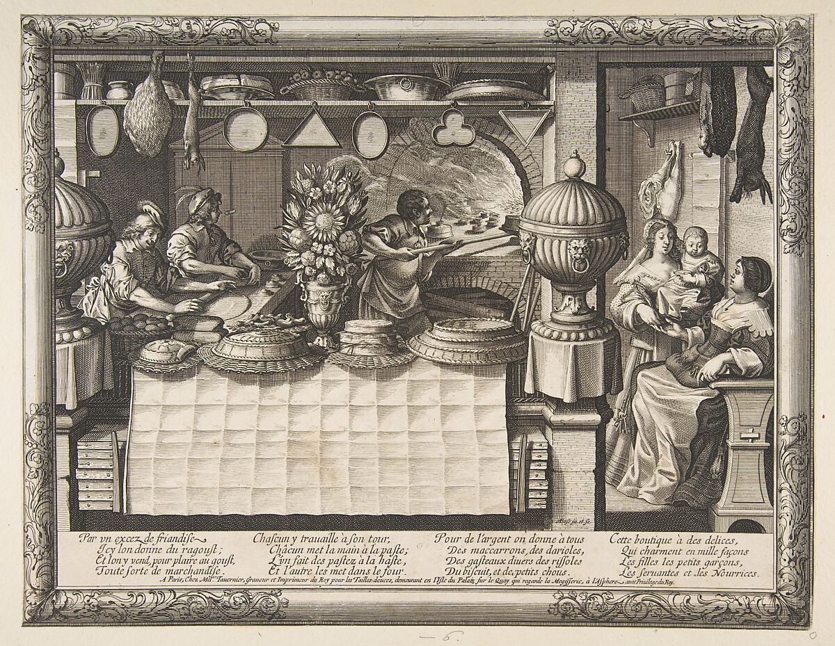 Pastry Shop, Abraham Bosse (French, Tours 1602/04–1676 Paris), Etching 