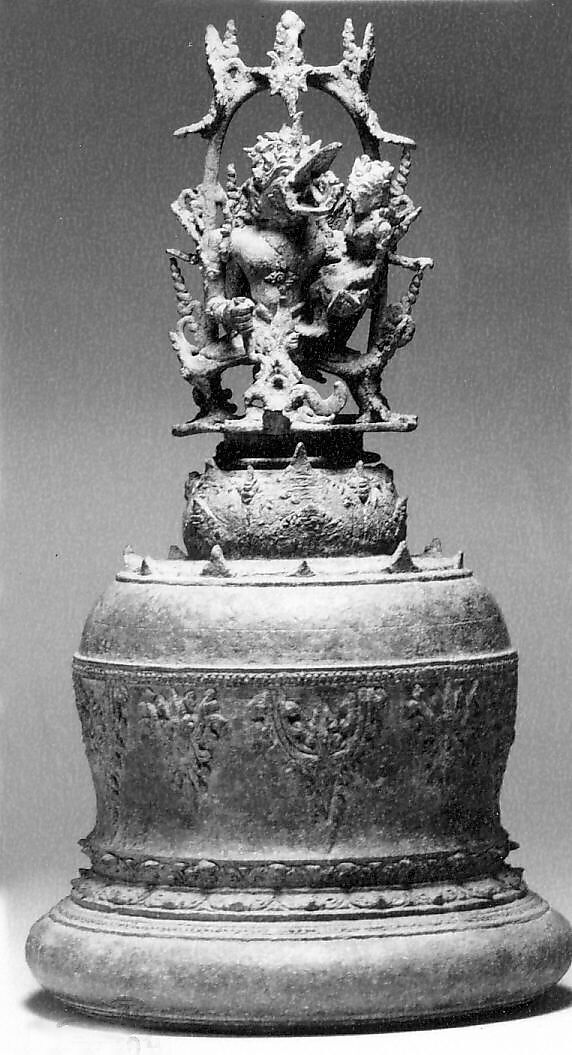 Monster-Headed Male Deity with Consort, Bronze, Indonesia (Java) 