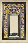 Ornamental Motif and Stylized Flowers, Franz Lebisch (Austrian, Vienna 1881–1965 Merkdorf), Color lithograph