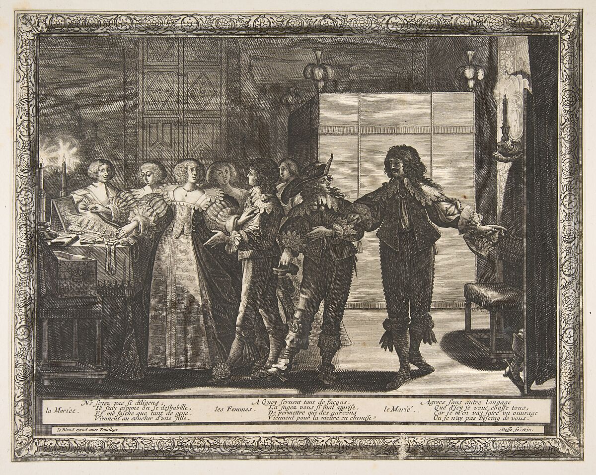 The Bride Taken Home (La Mariée reconduite chez elle), Abraham Bosse (French, Tours 1602/04–1676 Paris), Etching 
