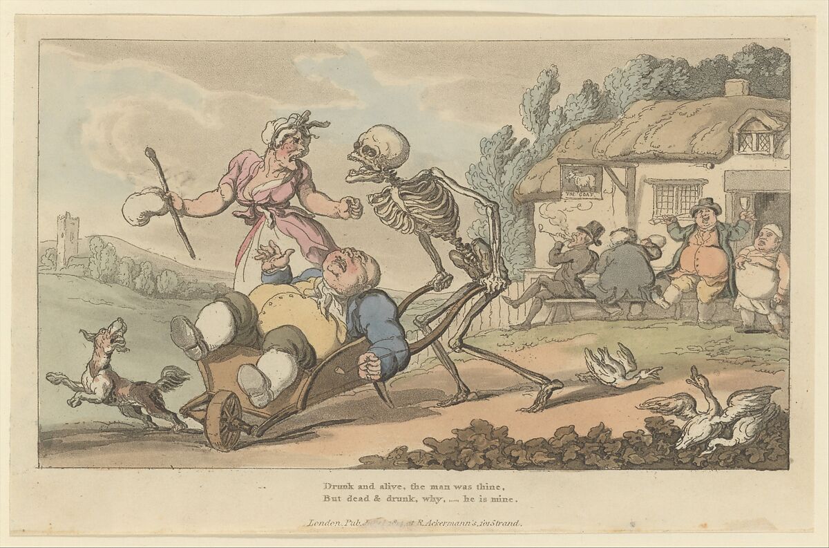 Thomas Rowlandson The Sot The English Dance Of Death Plate 12 The Metropolitan Museum Of Art