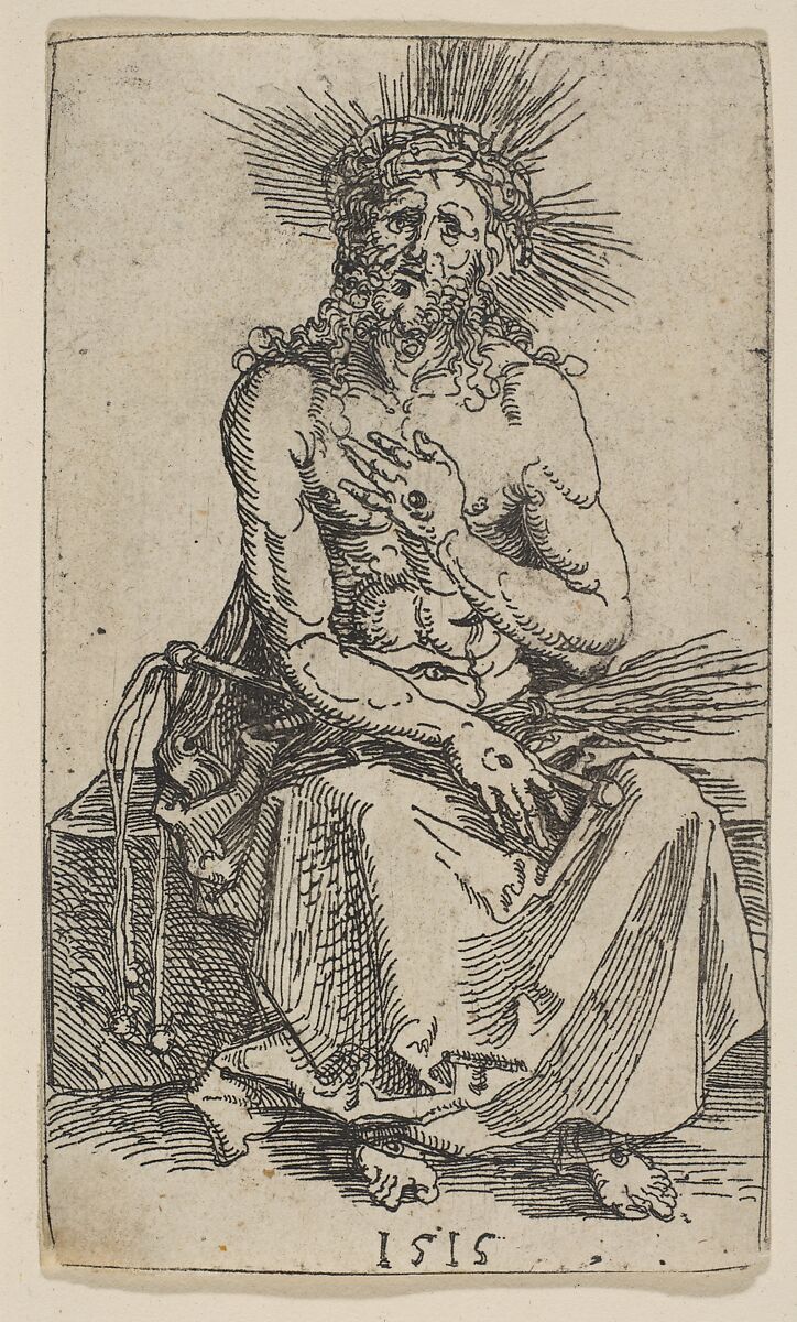 The Man of Sorrows, Albrecht Dürer  German, Etching on iron; first state of three