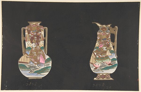 European porcelains design in Japanese style 