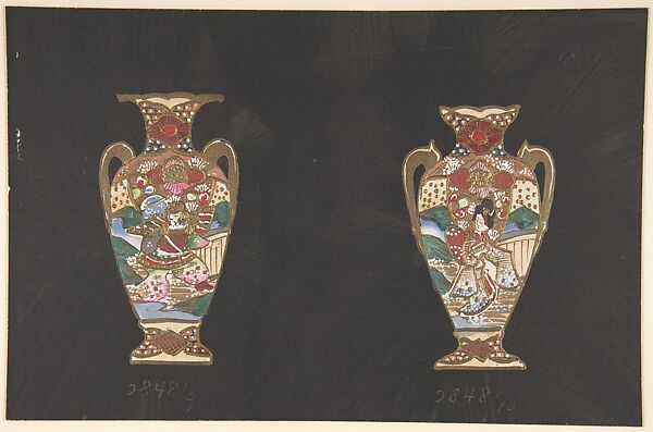 European porcelain designs in Japanese style 