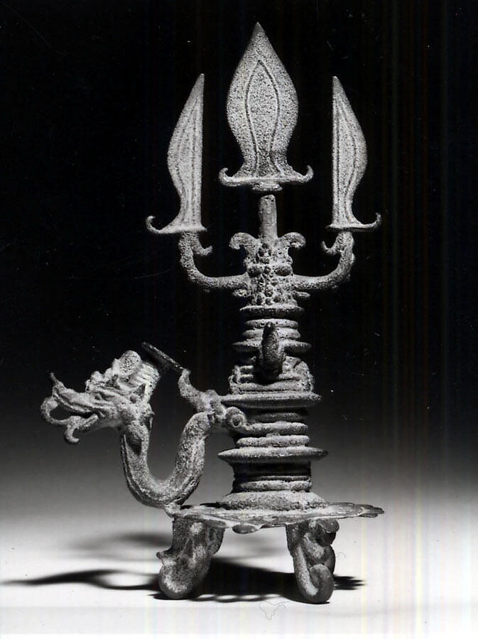 Miniature Trident with Naga, Bronze, Indonesia (Java) 