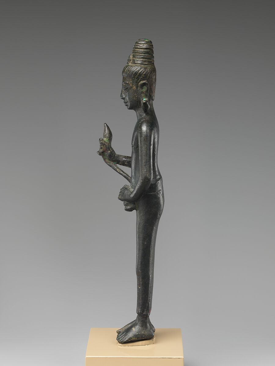 Standing Bodhisattva Maitreya , the Buddha of the Future, Bronze, Northeast Thailand