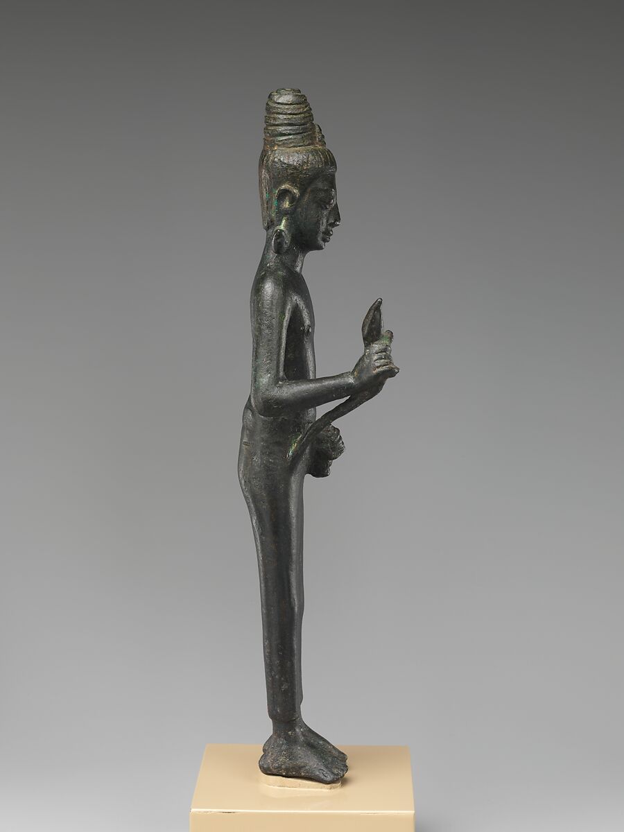 Standing Bodhisattva Maitreya , the Buddha of the Future, Bronze, Northeast Thailand