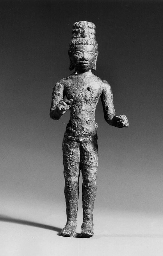 Standing Bodhisattva, probably Avalokiteshvara, Bronze, Thailand 