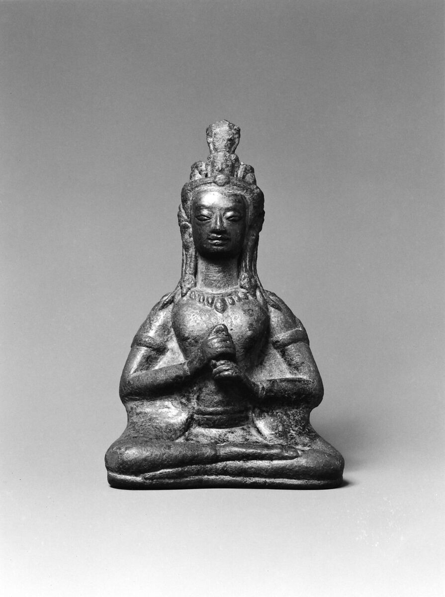 Seated Prajnaparamita (?), the Goddess of Transcendent Wisdom, Bronze, Thailand 