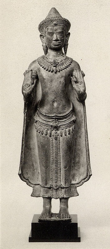 Standing Buddha, Bronze, Cambodia 