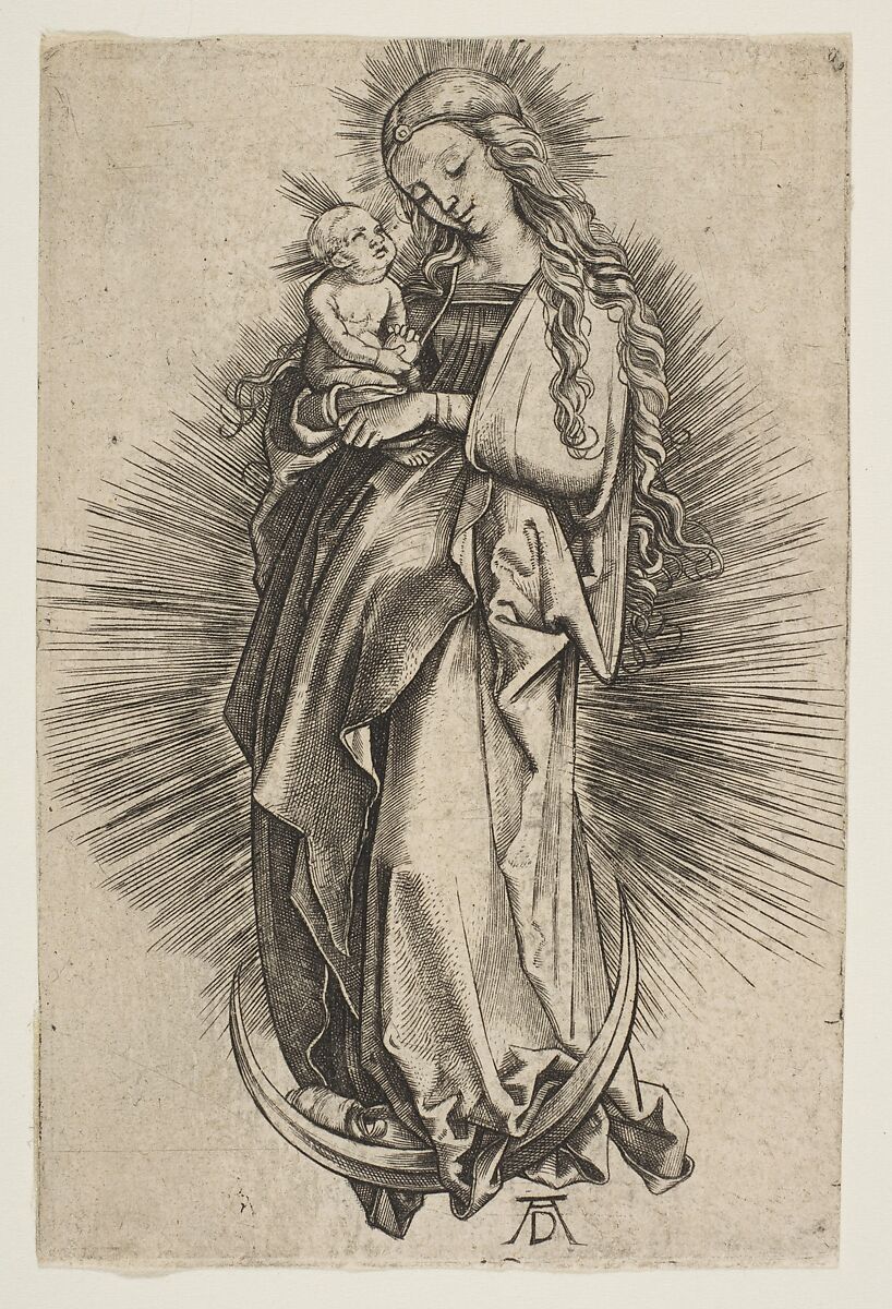 The Virgin on the Crescent (copy), After Albrecht Dürer (German, Nuremberg 1471–1528 Nuremberg), Engraving 