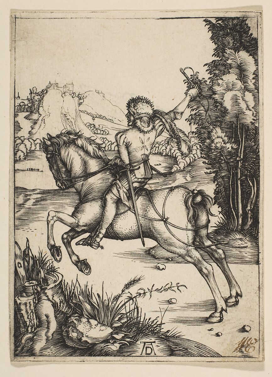 The Little Courier, Albrecht Dürer (German, Nuremberg 1471–1528 Nuremberg), Engraving 