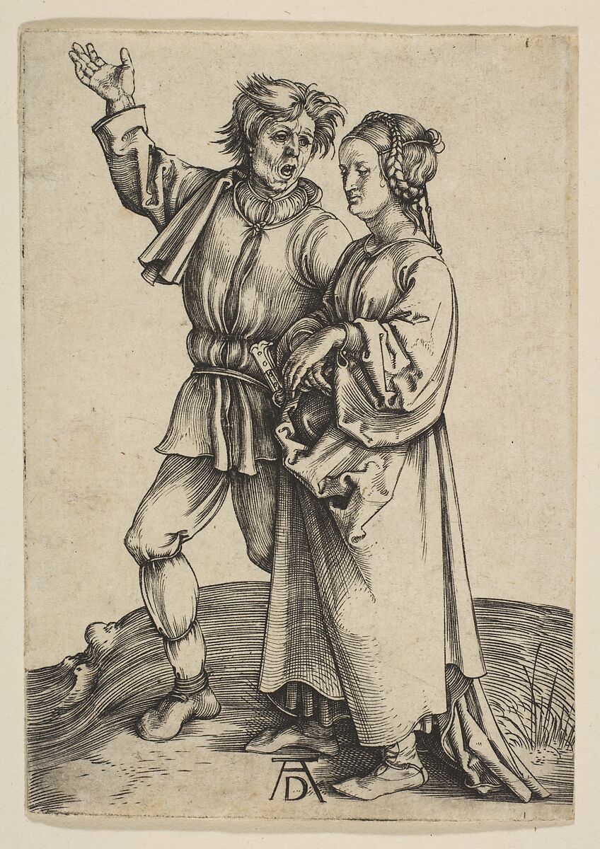 The Peasant and His Wife, Albrecht Dürer (German, Nuremberg 1471–1528 Nuremberg), Engraving 