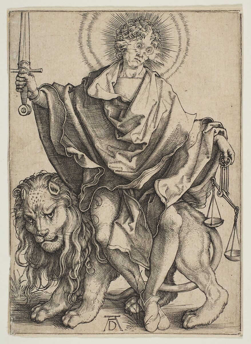 Justice, Albrecht Dürer (German, Nuremberg 1471–1528 Nuremberg), Engraving 