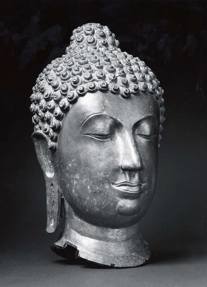 Head of Buddha, Bronze, Thailand (SukhoThailand) 