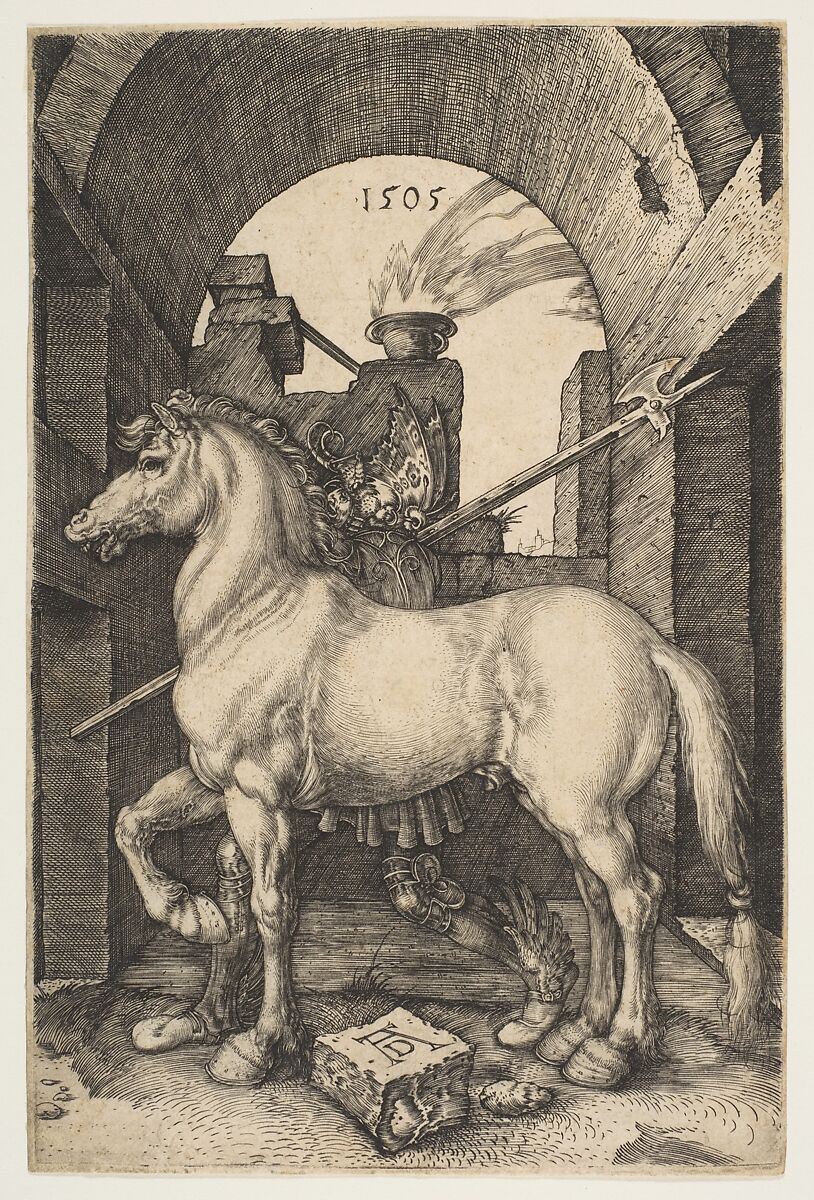 The Little Horse, Albrecht Dürer (German, Nuremberg 1471–1528 Nuremberg), Engraving 