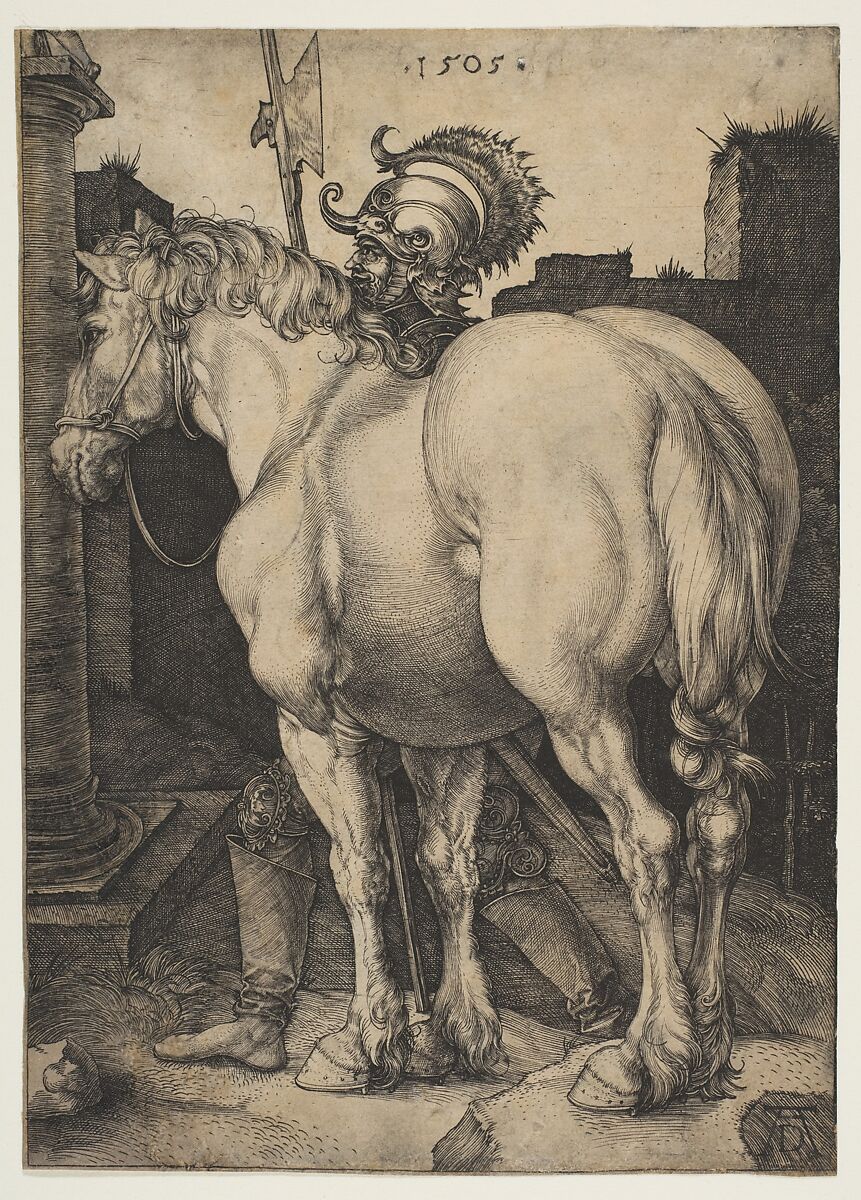 The Great Horse, Albrecht Dürer (German, Nuremberg 1471–1528 Nuremberg), Engraving 