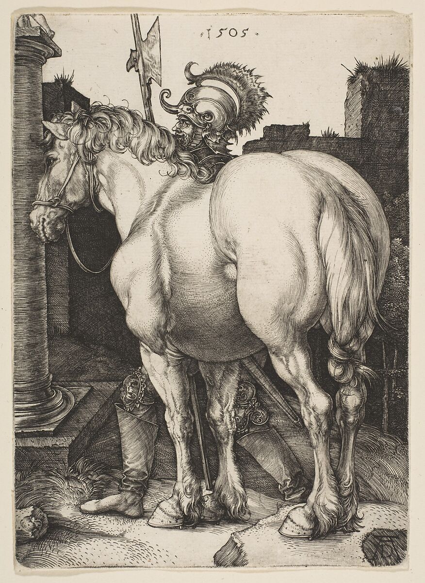 The Large Horse, Albrecht Dürer (German, Nuremberg 1471–1528 Nuremberg), Engraving 