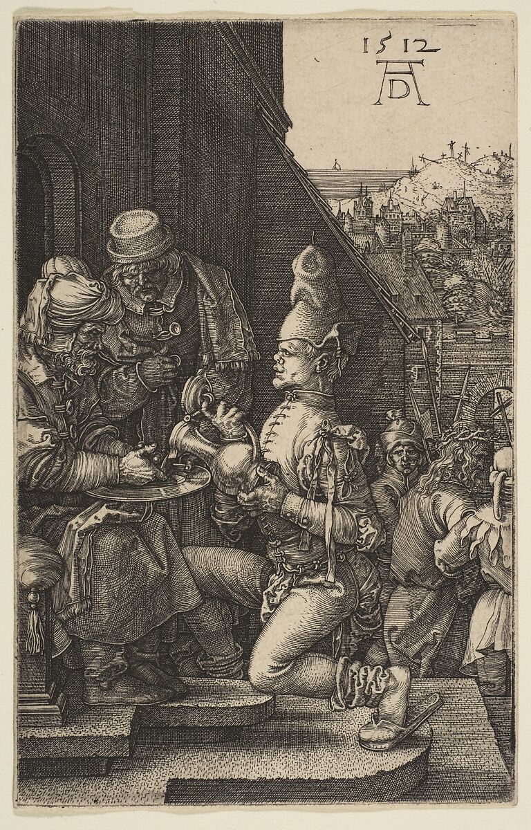 Pilate Washing His Hands, from "The Passion", Albrecht Dürer (German, Nuremberg 1471–1528 Nuremberg), Engraving 