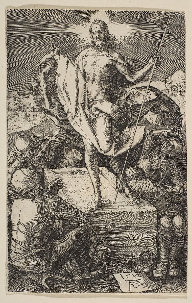 The Resurrection, from "The Passion", Albrecht Dürer (German, Nuremberg 1471–1528 Nuremberg), Engraving 
