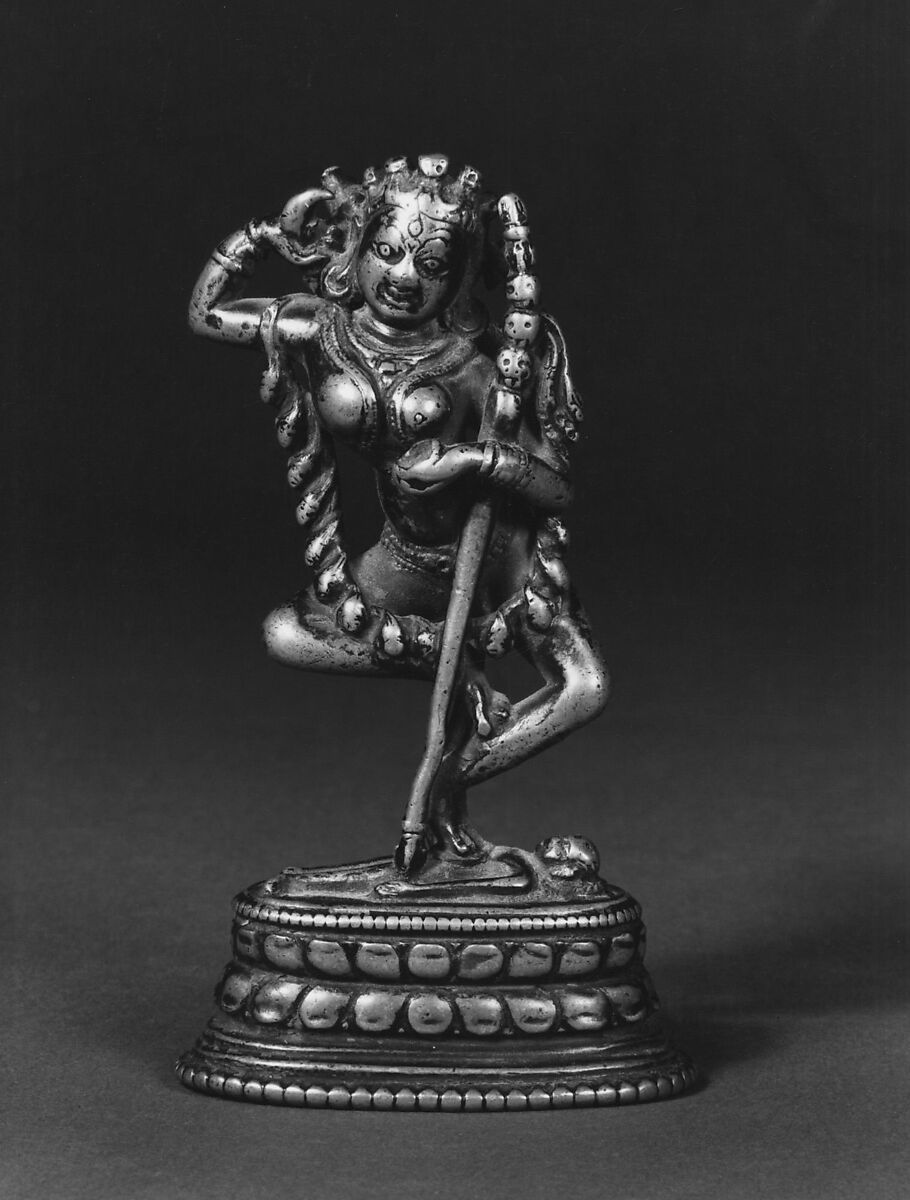 Vajravarahi Dancing on a Corpse, Copper alloy, Eastern India 