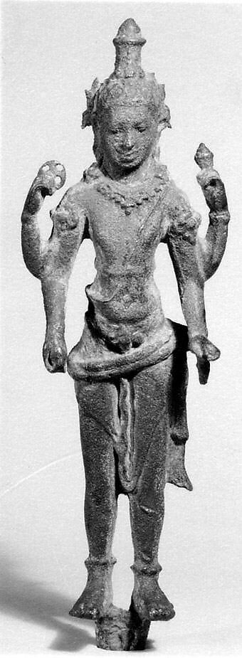 Standing Deity (Vishnu?), Bronze, Indonesia (Sumatra) 