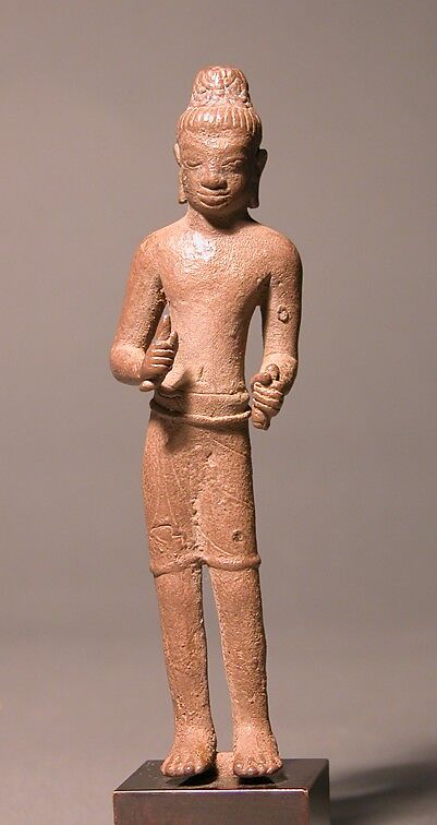 Standing Bodhisattva Maitreya, the Buddha of the Future, Bronze with high-tin content or silver alloy, Thailand (Buriram Province, Prakhon Chai) 