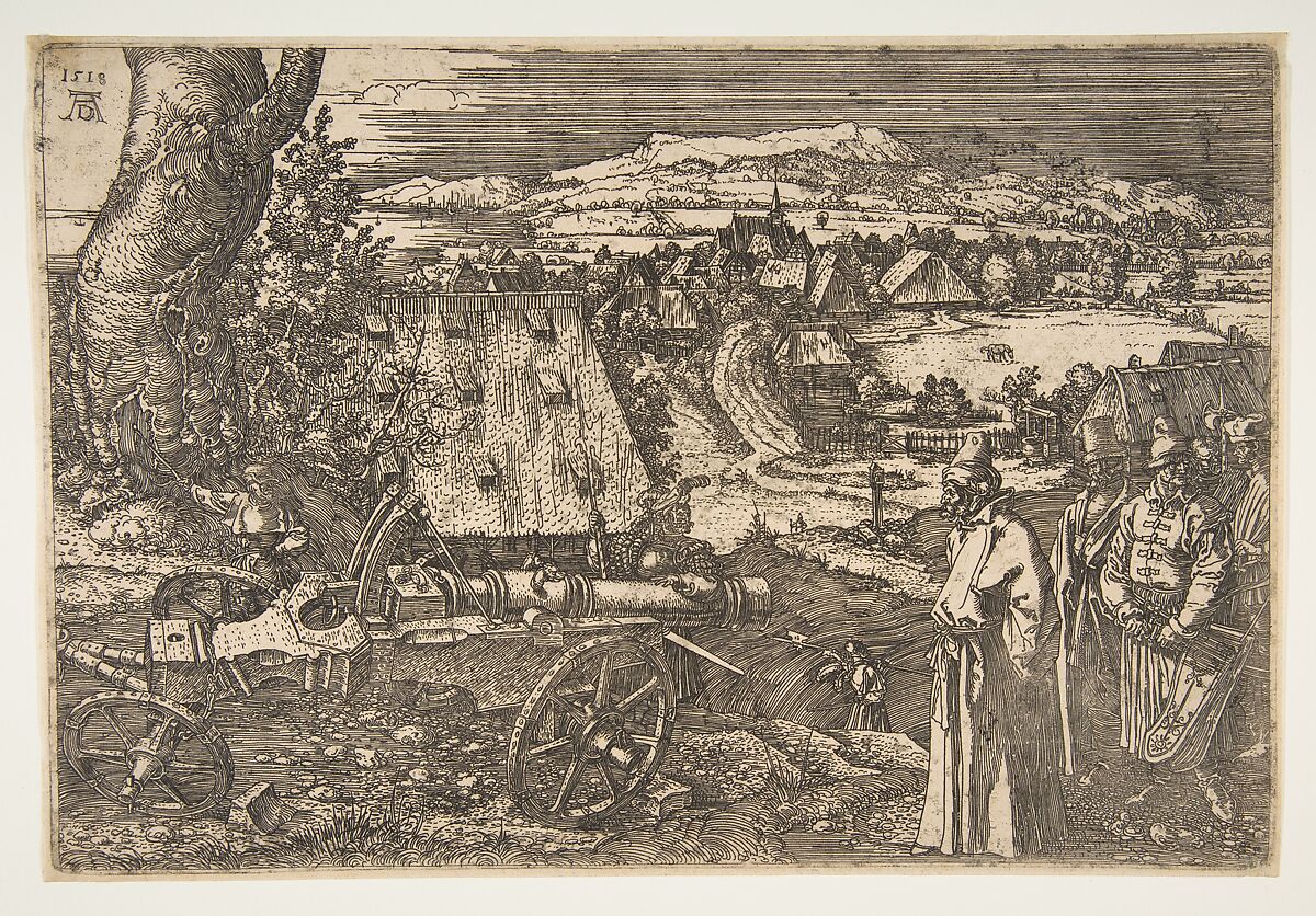 Landscape with a Cannon, Albrecht Dürer (German, Nuremberg 1471–1528 Nuremberg), Etching; state iii/iii (posthumous) 