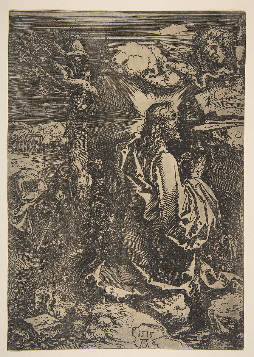 Agony in the Garden, Albrecht Dürer (German, Nuremberg 1471–1528 Nuremberg), Etching 