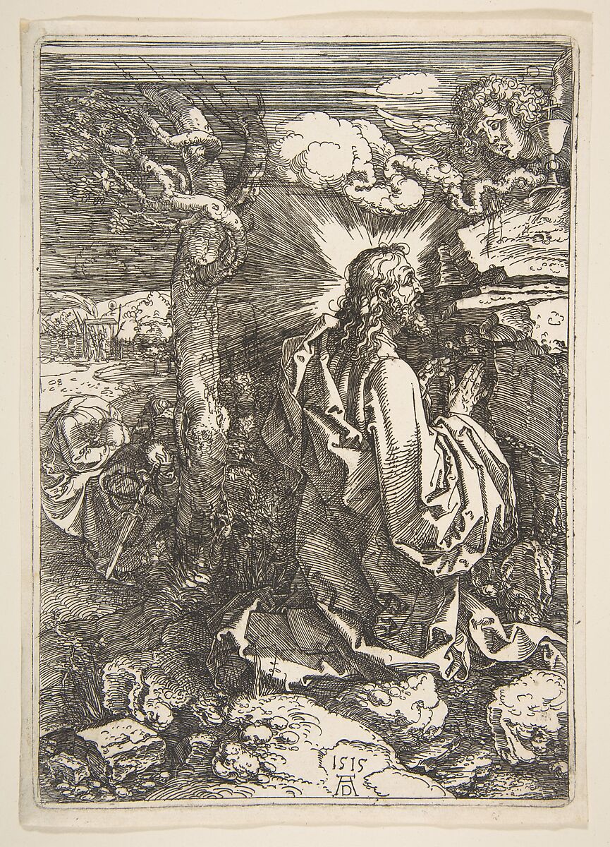 Agony in the Garden, Albrecht Dürer (German, Nuremberg 1471–1528 Nuremberg), Etching 